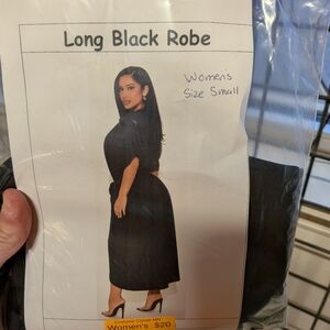 New Women's Small Black Summer Robe